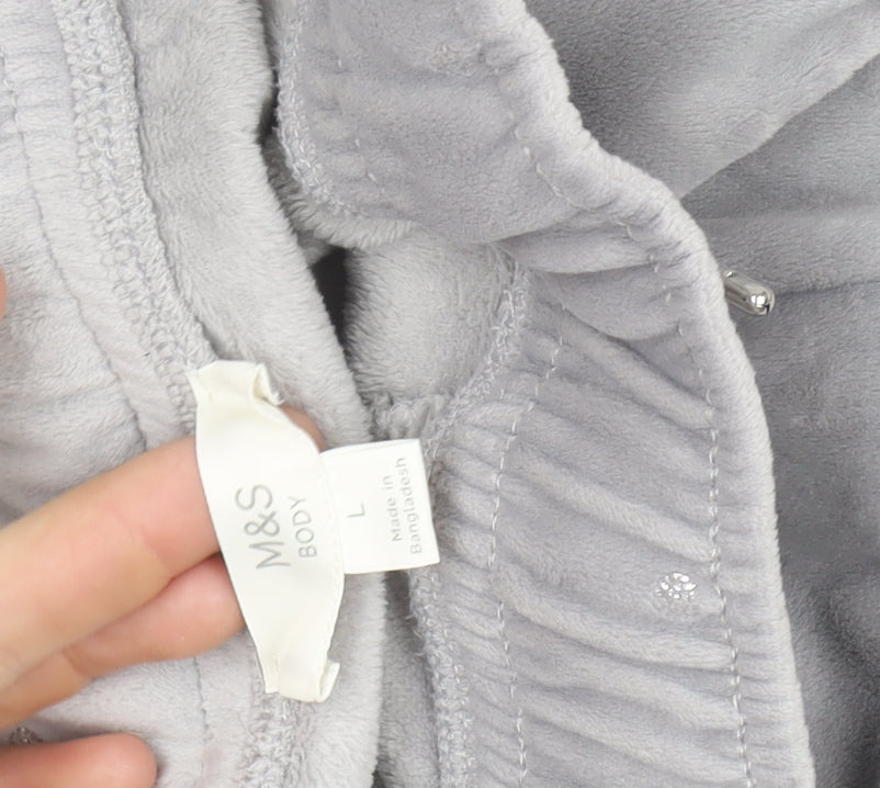 Marks and Spencer Women’s Grey Velour Joggers Size L