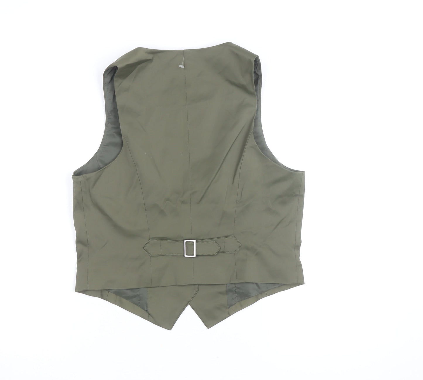 Talbots Women Khaki Green Suit Waistcoat Size 10 Stretch Classic Fit