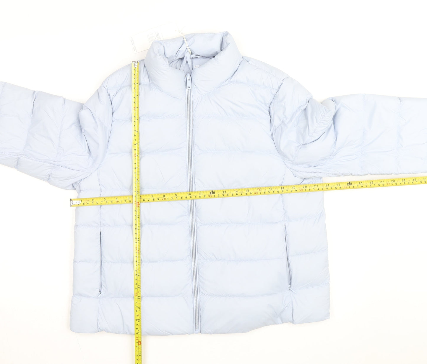 Marks and Spencer Women Blue Size 16 Puffer Jacket Lightweight Down