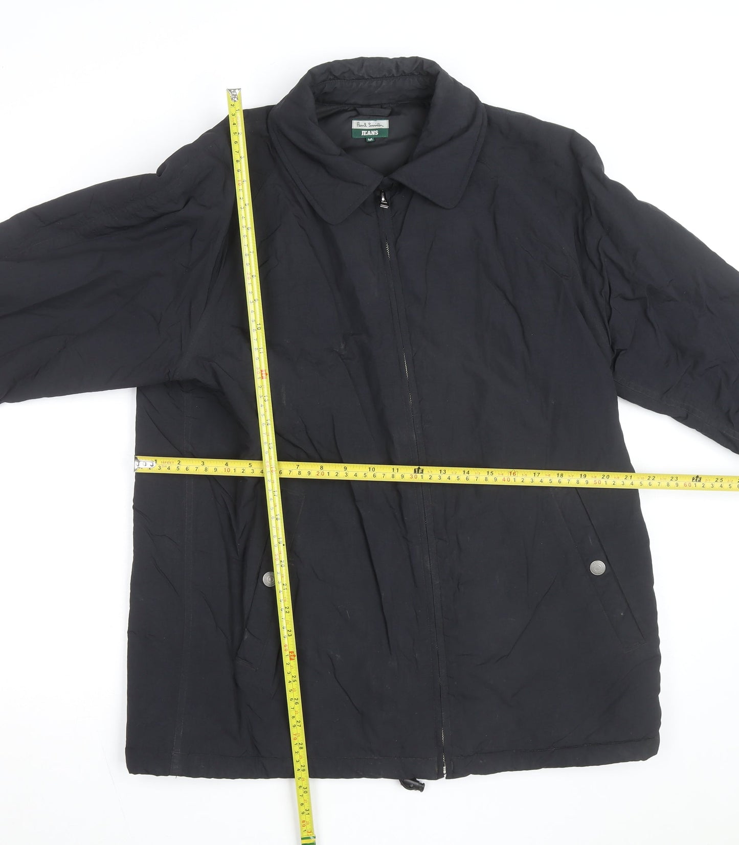 Paul Smith Jeans Men's Black Nylon Lined Zip Jacket Size M