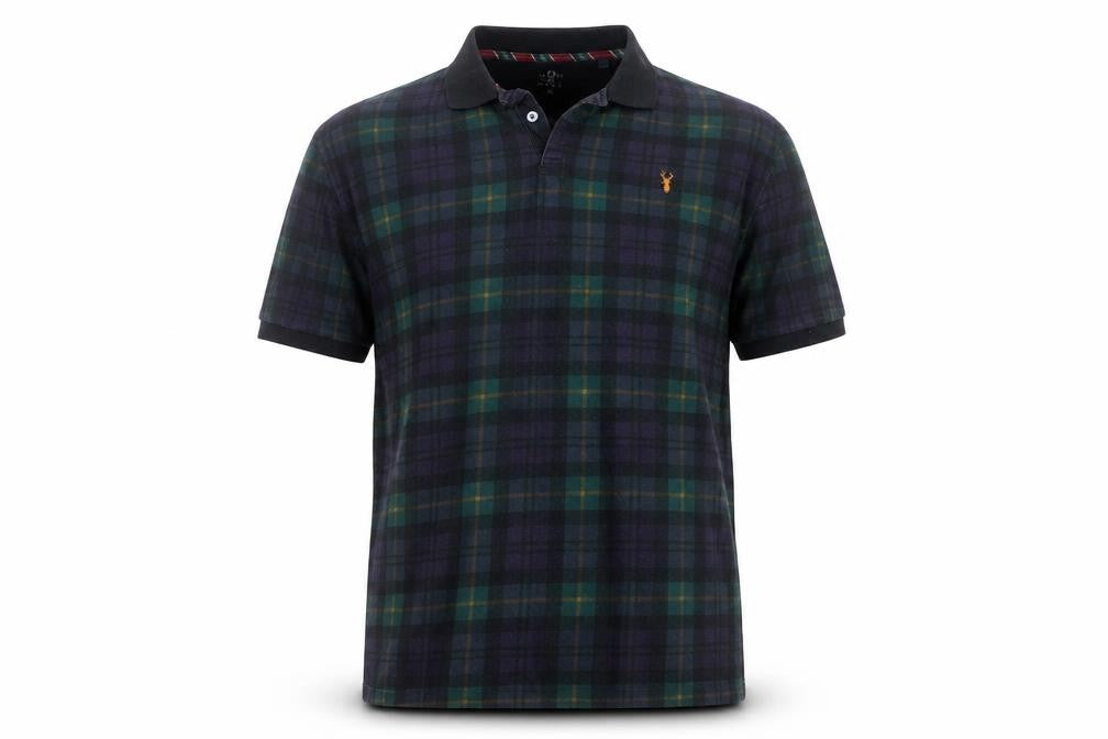 NEXT Men's Multicoloured Check Cotton Polo Shirt XL