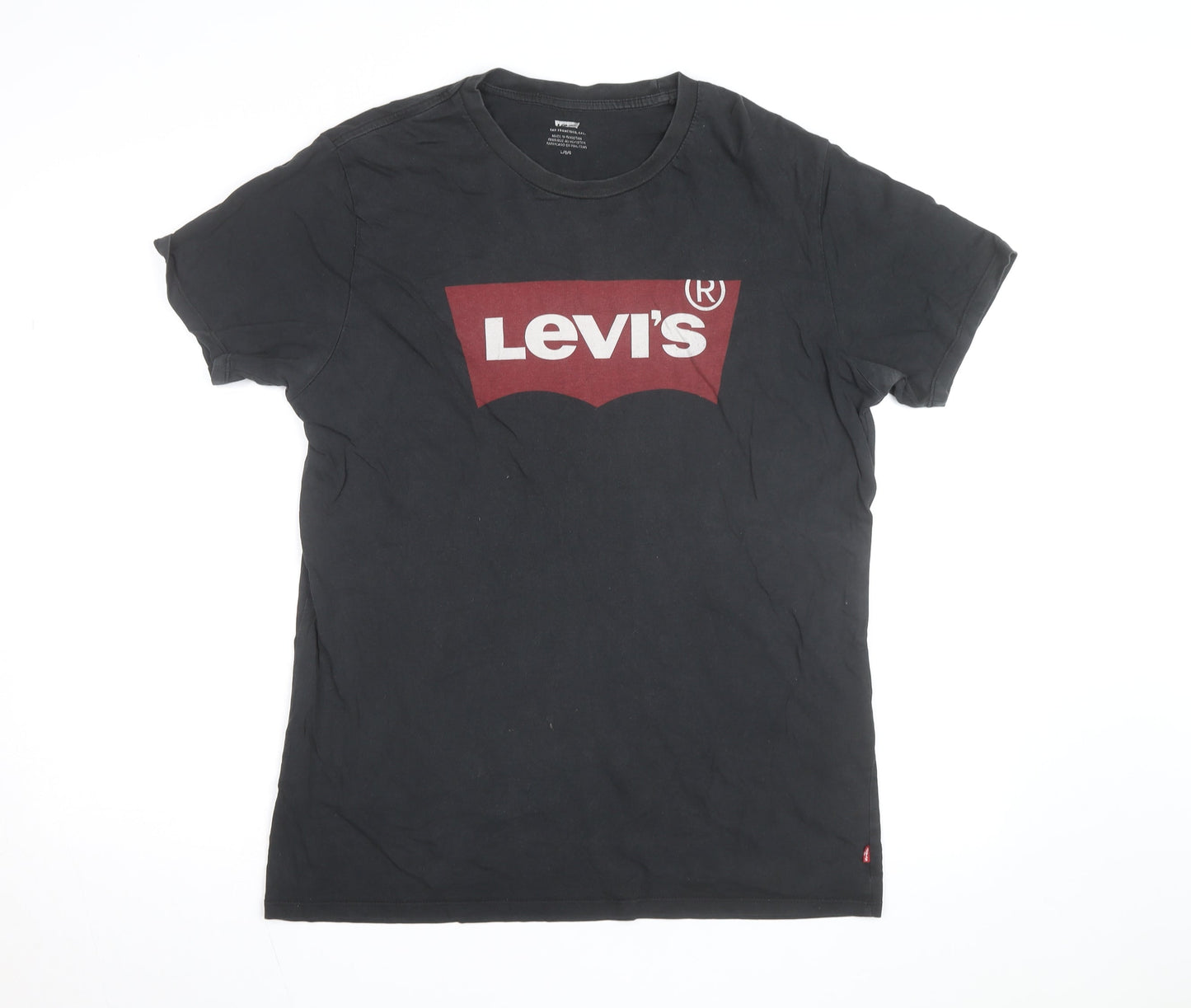 Levi's Men's Black Graphic Logo Cotton T-Shirt Size L
