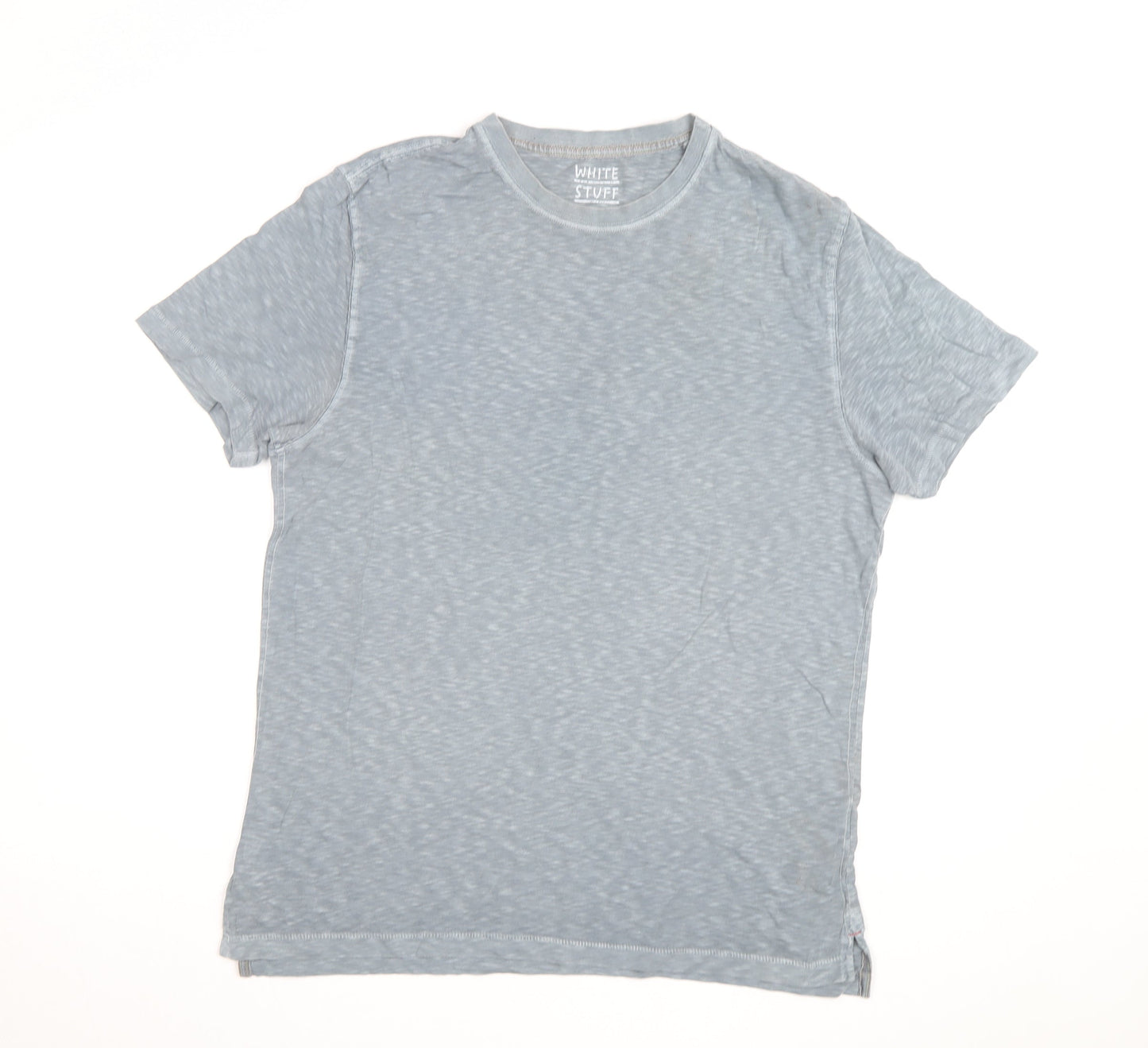 White Stuff Men's Grey Crew Neck Cotton T-Shirt Size M