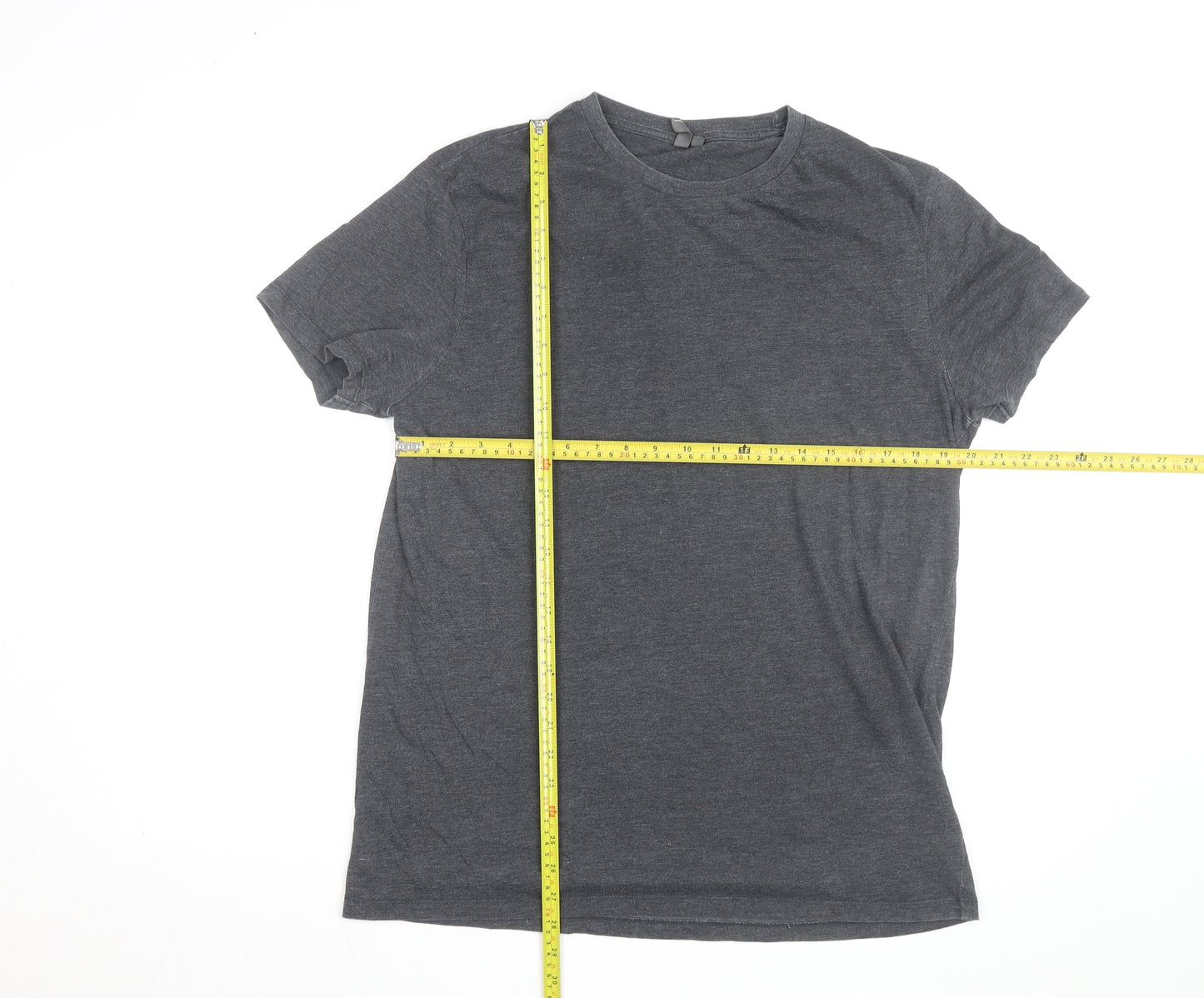 ASOS Men's Grey Crew Neck Cotton Blend Short Sleeve T-Shirt L