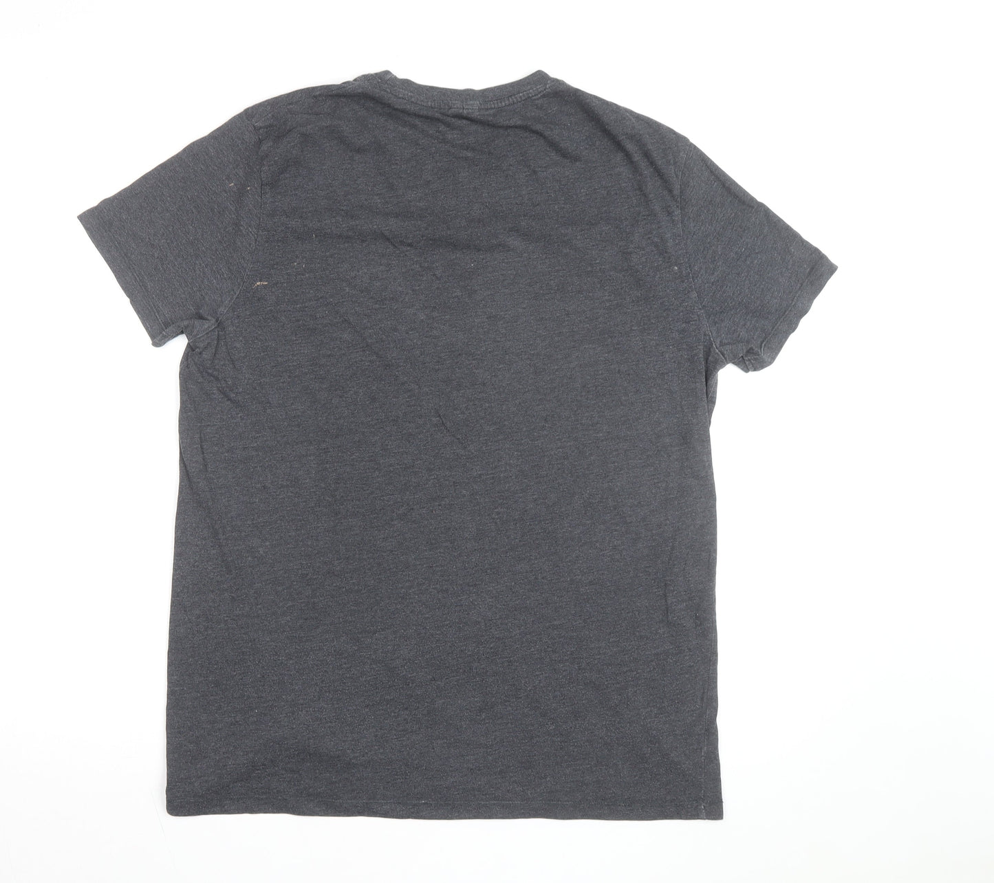 ASOS Men's Grey Crew Neck Cotton Blend Short Sleeve T-Shirt L