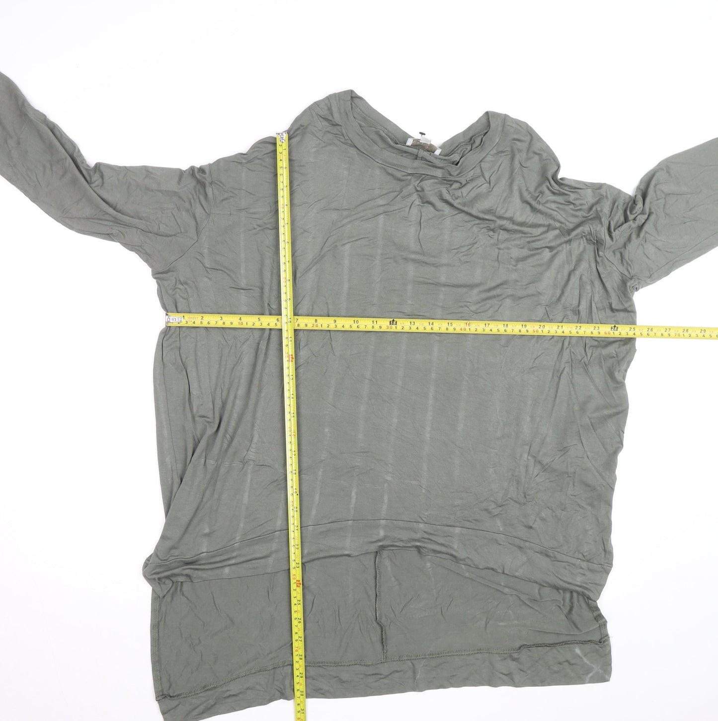 Apricot Women’s Green Tunic Long Sleeve Relaxed Fit T-Shirt Size L