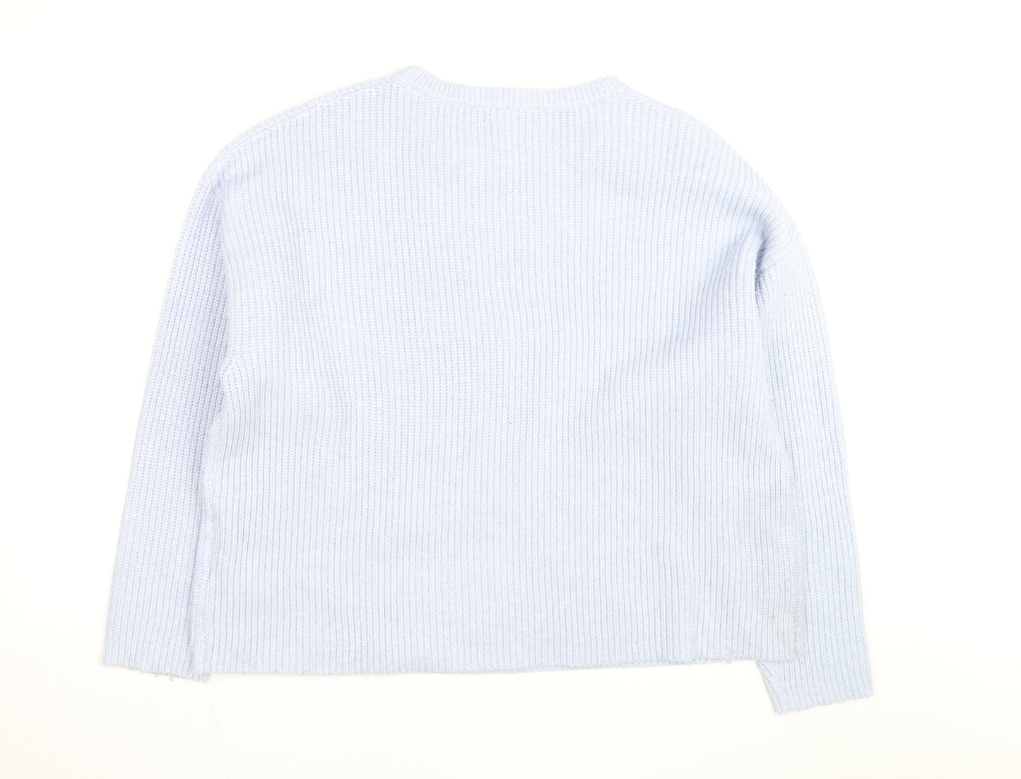Marks and Spencer Men’s Blue Chunky Knit XL Crew Neck Jumper