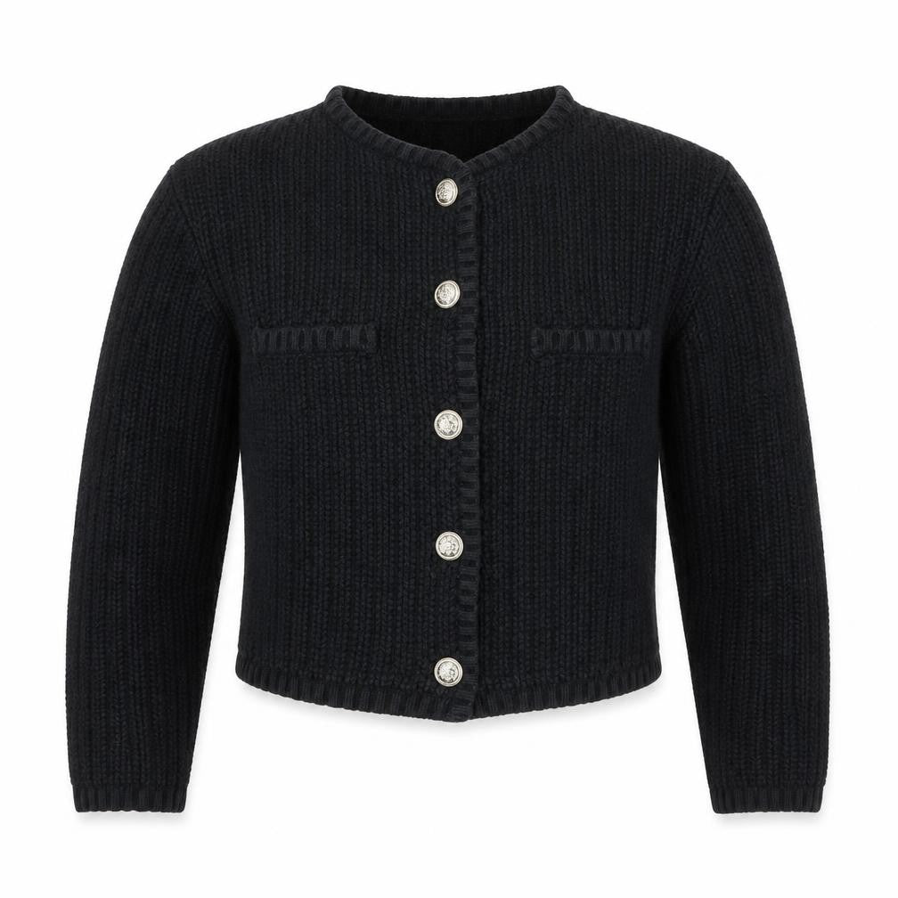 H&M Women’s Black Chunky-Knit Cardigan Small