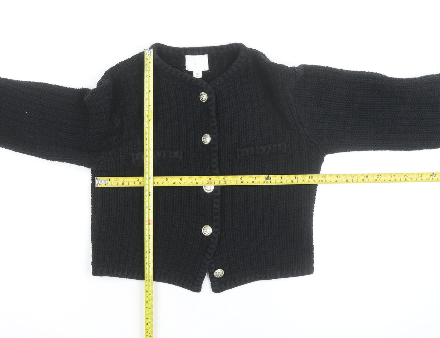 H&M Women’s Black Chunky-Knit Cardigan Small