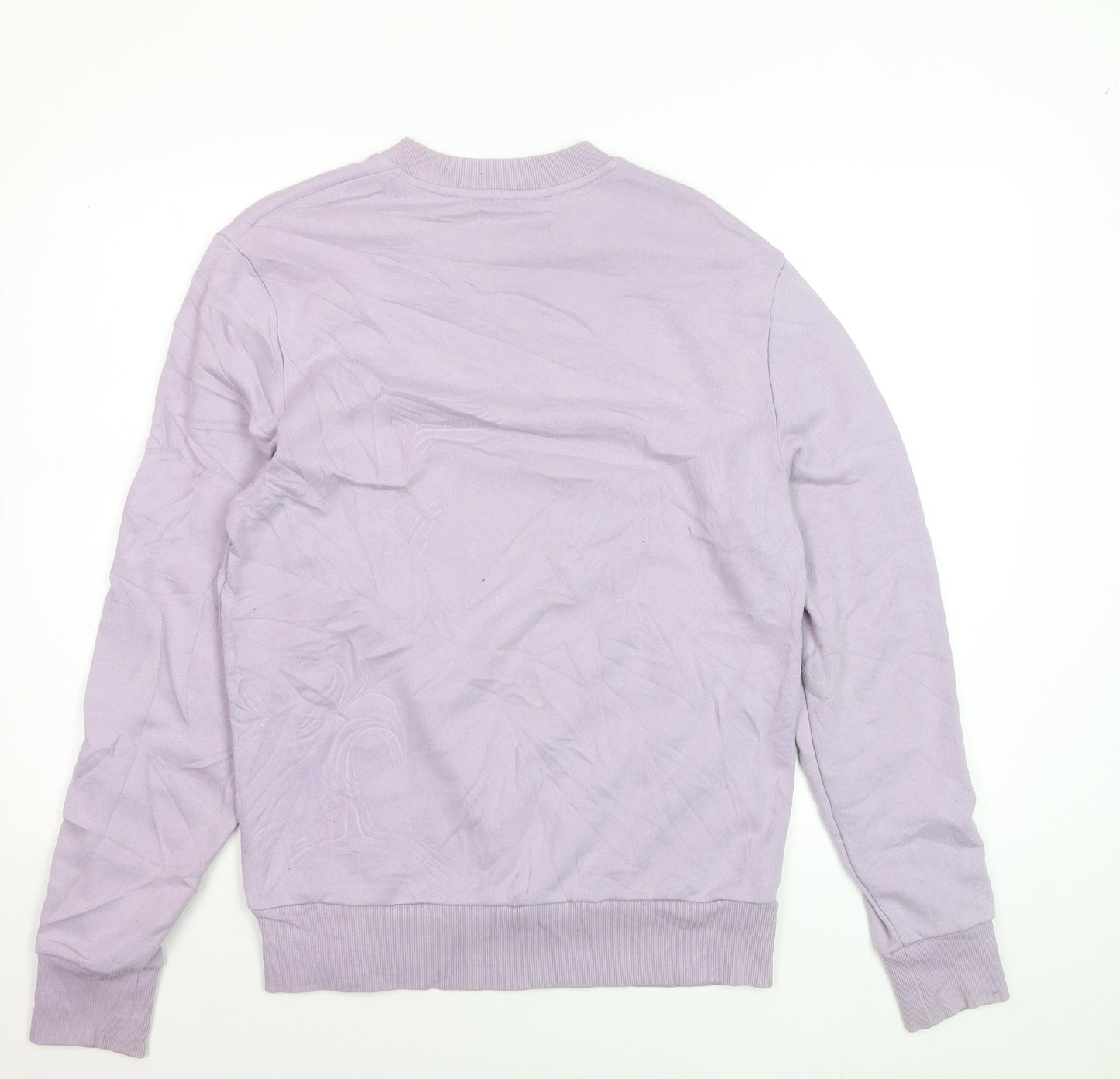 Fred Perry Men's Purple Cotton Crew Neck Sweatshirt M