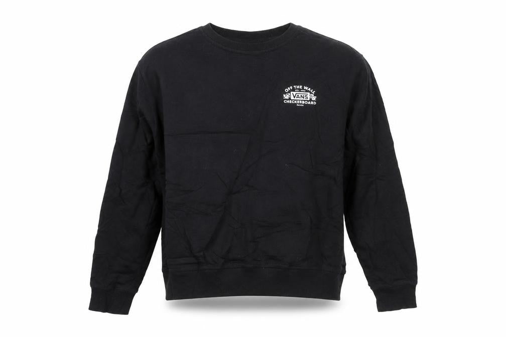 Vans Men's Black Medium Pullover Sweatshirt Crew Neck Graphic Print