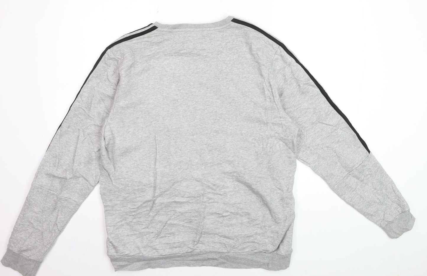 Adidas Men's Grey Crew Neck Sweatshirt 3XL Classic Logo Pullover