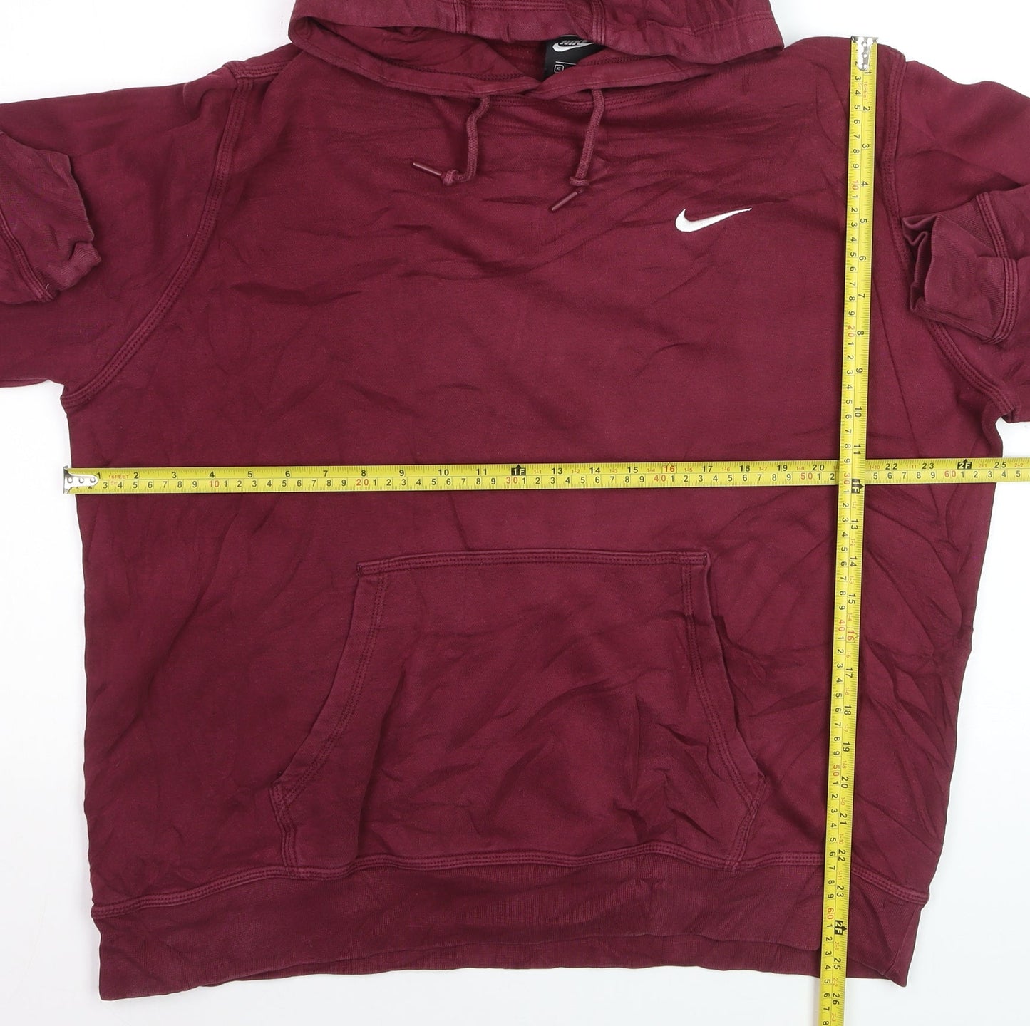 Nike Men's Red XL Pullover Hoodie with Logo