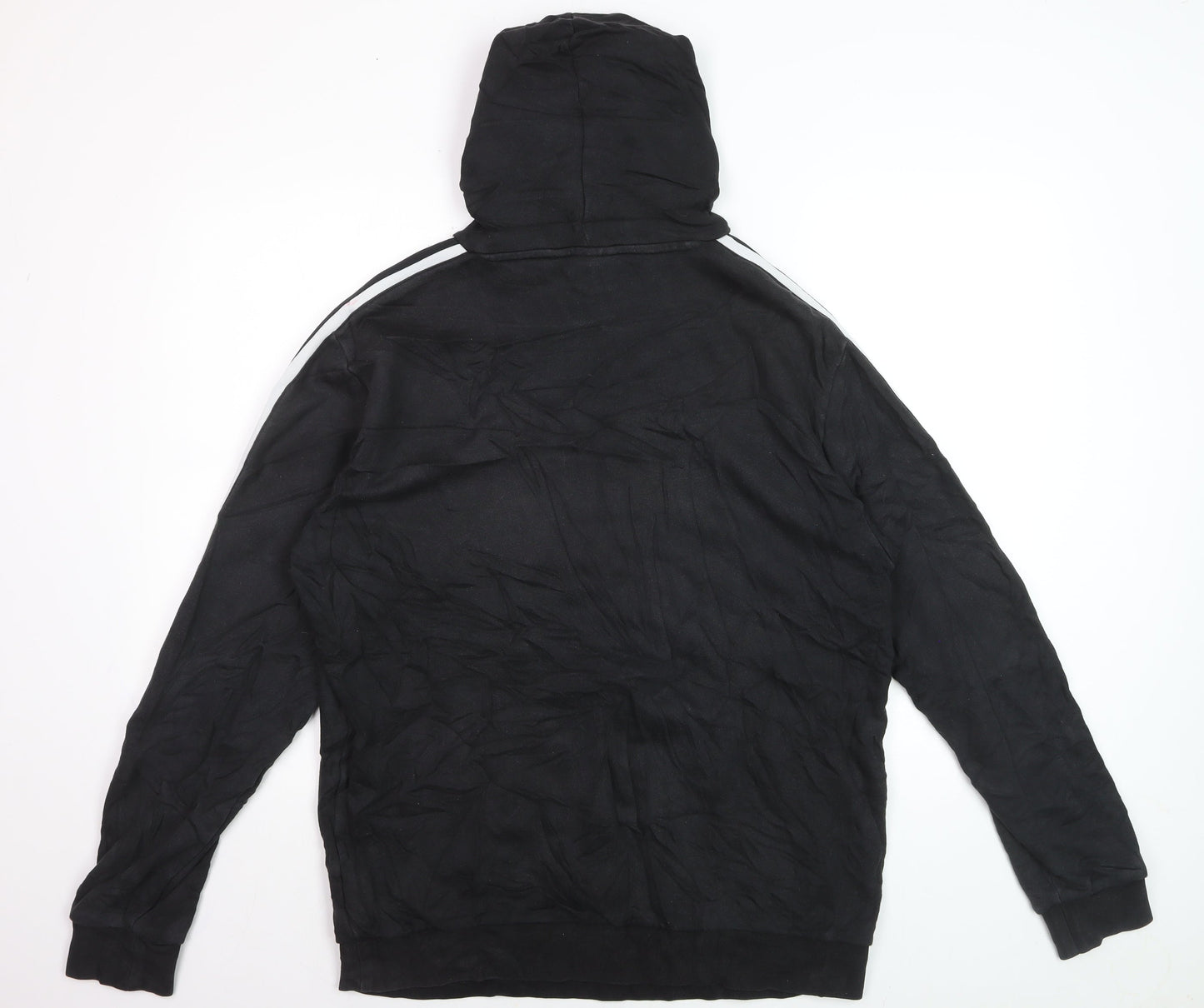 Adidas Men's Black Pullover Hoodie Size L Sports Fleece Sweatshirt