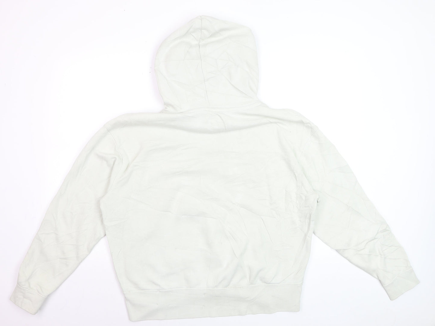 Nike Men's White Pullover Hoodie S Regular Fit Fleece Logo