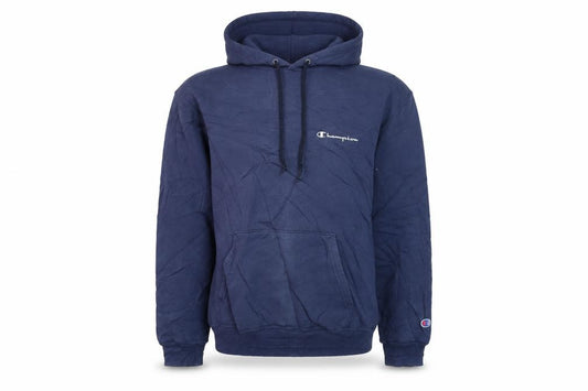 Champion Men's Blue Pullover Hoodie Size L Logo Fleece Sweatshirt