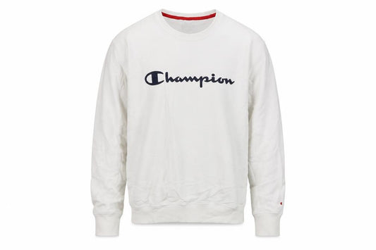Champion Men's White Medium Crew Neck Pullover Sweatshirt