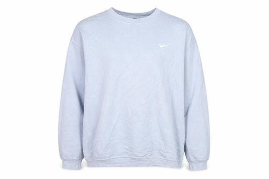 Nike Womens Blue Pullover Sweatshirt XL 80% Cotton Casual Classic