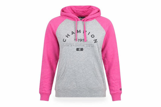 Champion Women’s Grey & Pink Pullover Hoodie Size L