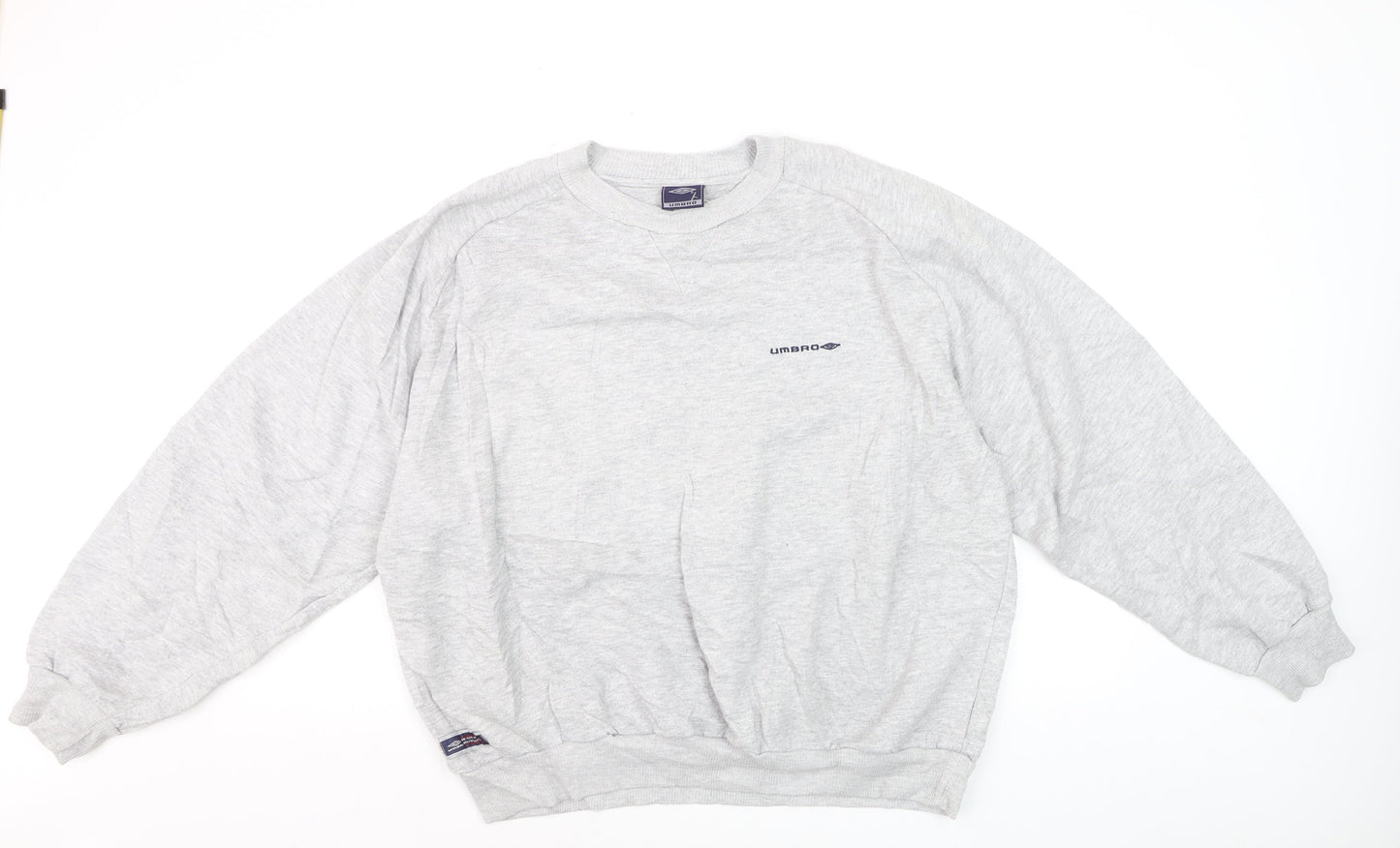 Umbro Men's Grey XL Pullover Sweatshirt Retro Logo Crew Neck