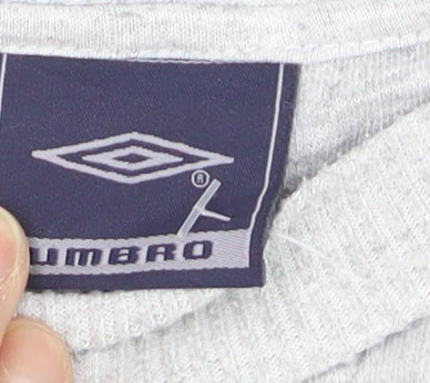 Umbro Men's Grey XL Pullover Sweatshirt Retro Logo Crew Neck