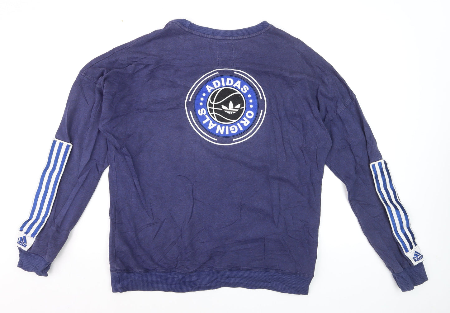 Adidas Originals Blue Men's XL Pullover Sweatshirt Crew Neck Long Sleeve