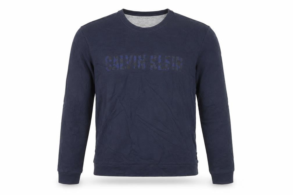 Calvin Klein Men's Blue Logo Pullover Sweatshirt Size L