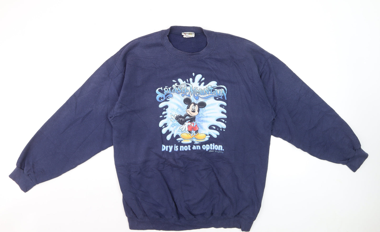 Walt Disney World Men's Blue Mickey Mouse Graphic Sweatshirt L