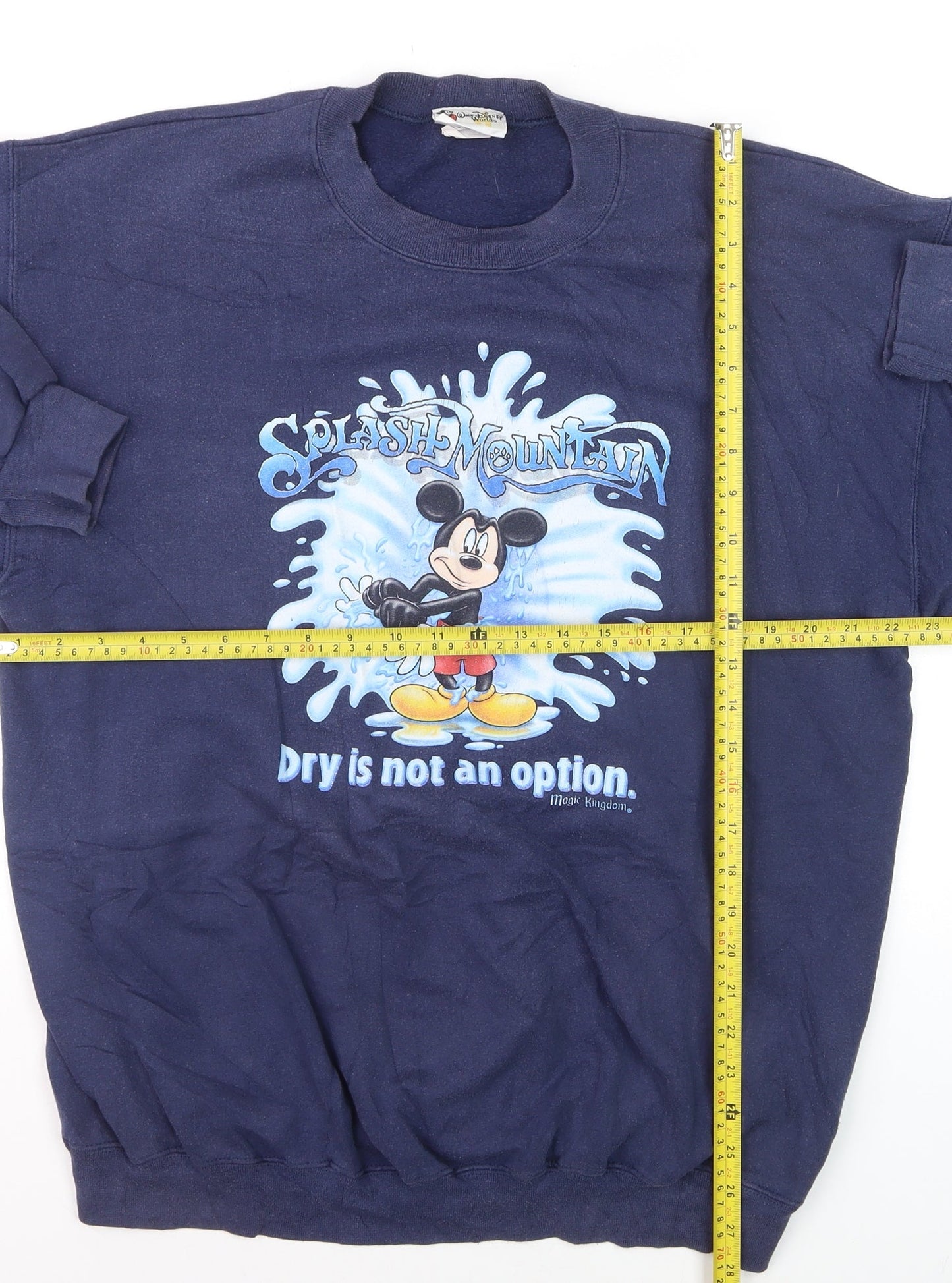 Walt Disney World Men's Blue Mickey Mouse Graphic Sweatshirt L
