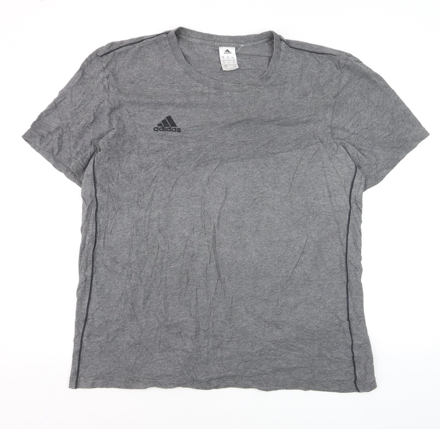 Adidas Men’s Grey XL Crew Neck Short Sleeve Cotton T-Shirt