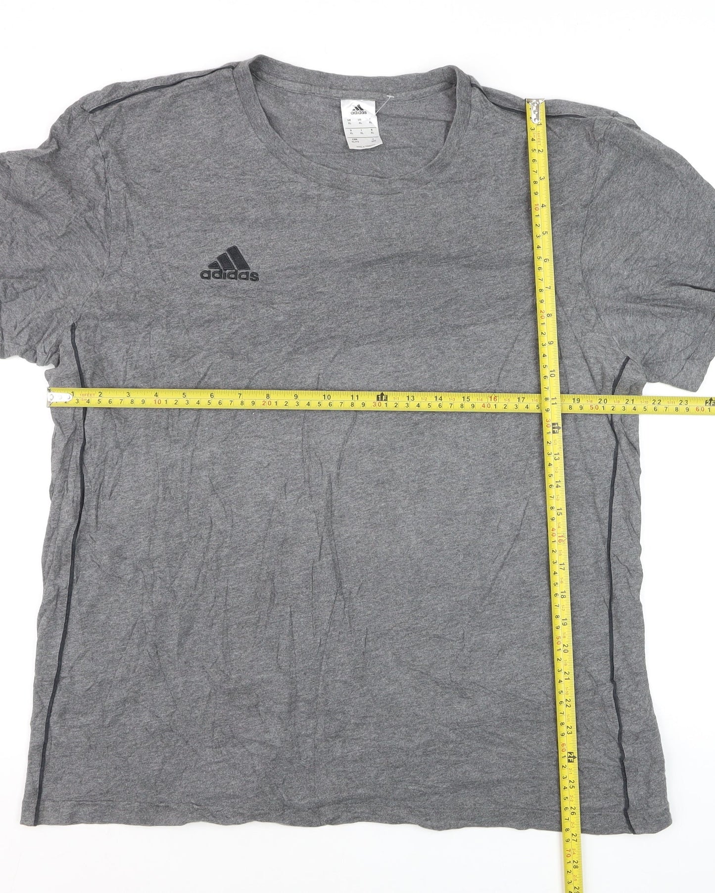 Adidas Men’s Grey XL Crew Neck Short Sleeve Cotton T-Shirt