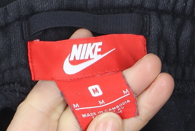 Nike Men's Black Jogger Sweatpants M Fleece Regular Fit Active Trousers