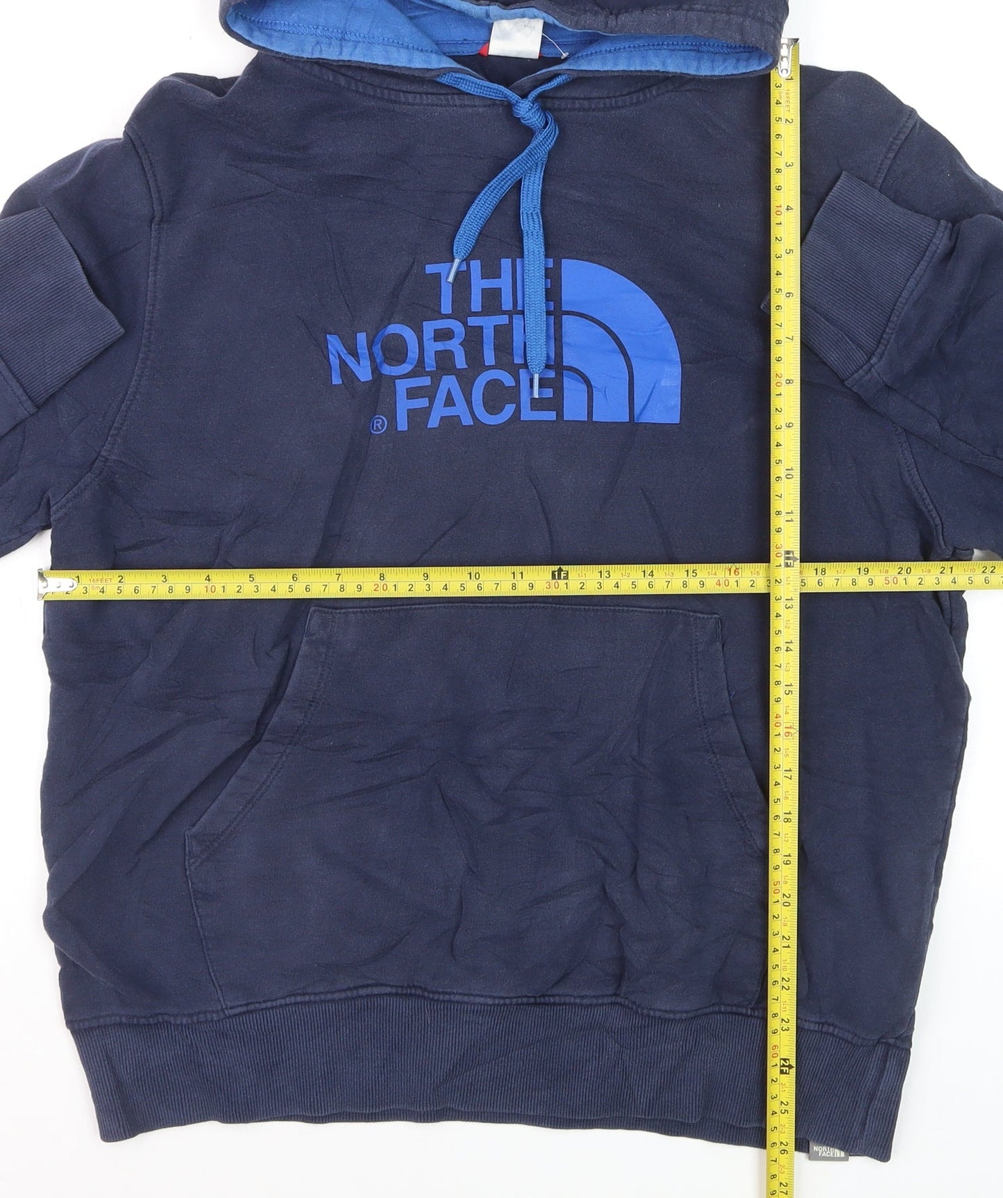 The North Face Men's Blue Pullover Hoodie L Outdoor Graphic