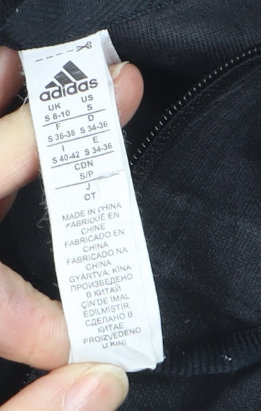 Adidas Men's Black Full Zip Hoodie Size S Lightweight Fleece