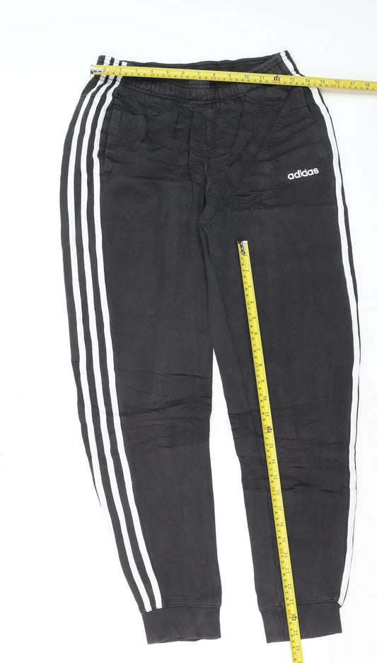 adidas Men's Black Track Pants M Regular Fit Tapered Joggers
