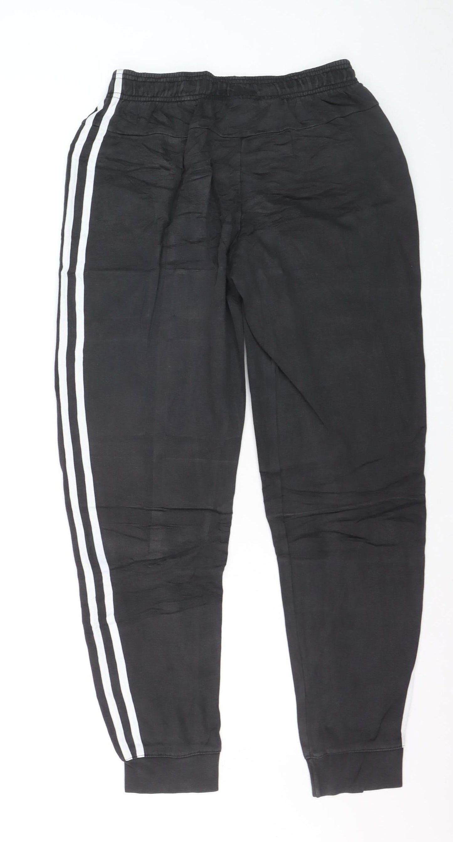 adidas Men's Black Track Pants M Regular Fit Tapered Joggers