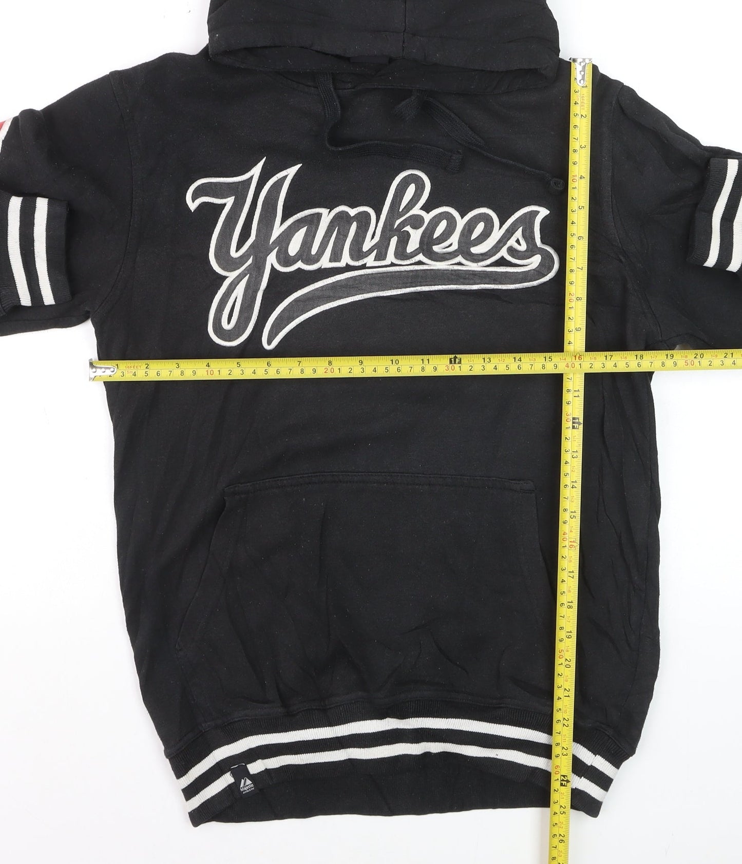 Majestic Men’s Black Yankees Pullover Hoodie Size S Baseball Style
