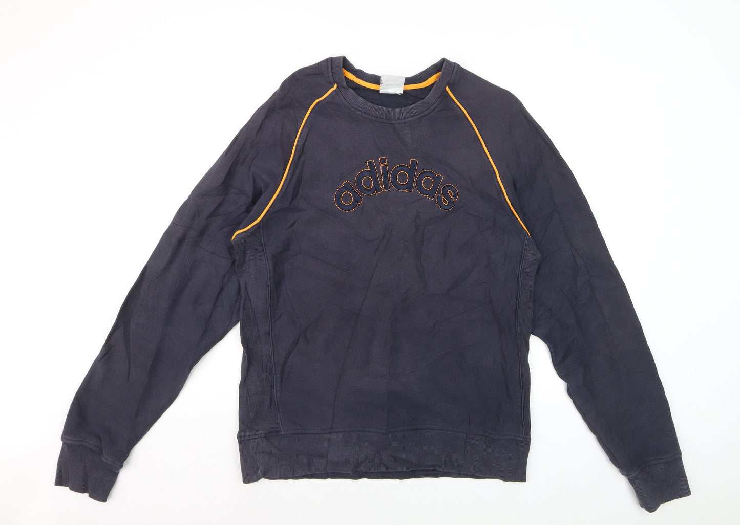 Adidas Men’s Blue Embroidered Logo Pullover Sweatshirt M