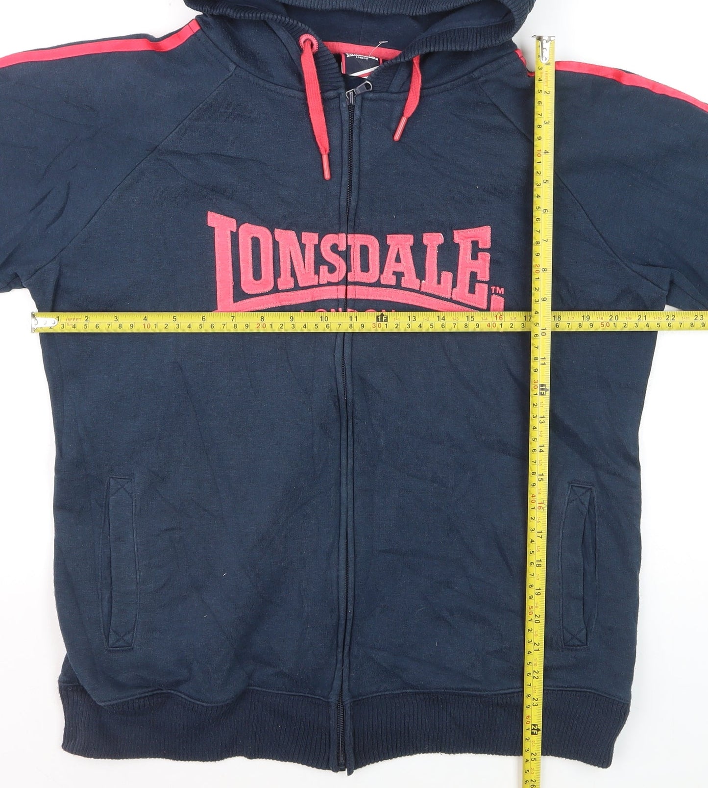 Lonsdale London Women's Navy Full Zip Hoodie Size 16