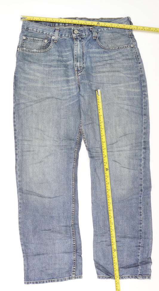 Levi Strauss Men's Blue 34W 30L Straight Fit Denim Jeans