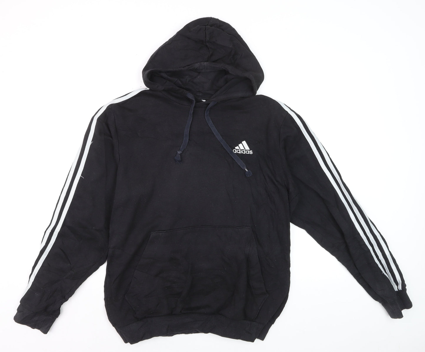 Adidas Men's Black Pullover Hoodie Size M Sports Fleece