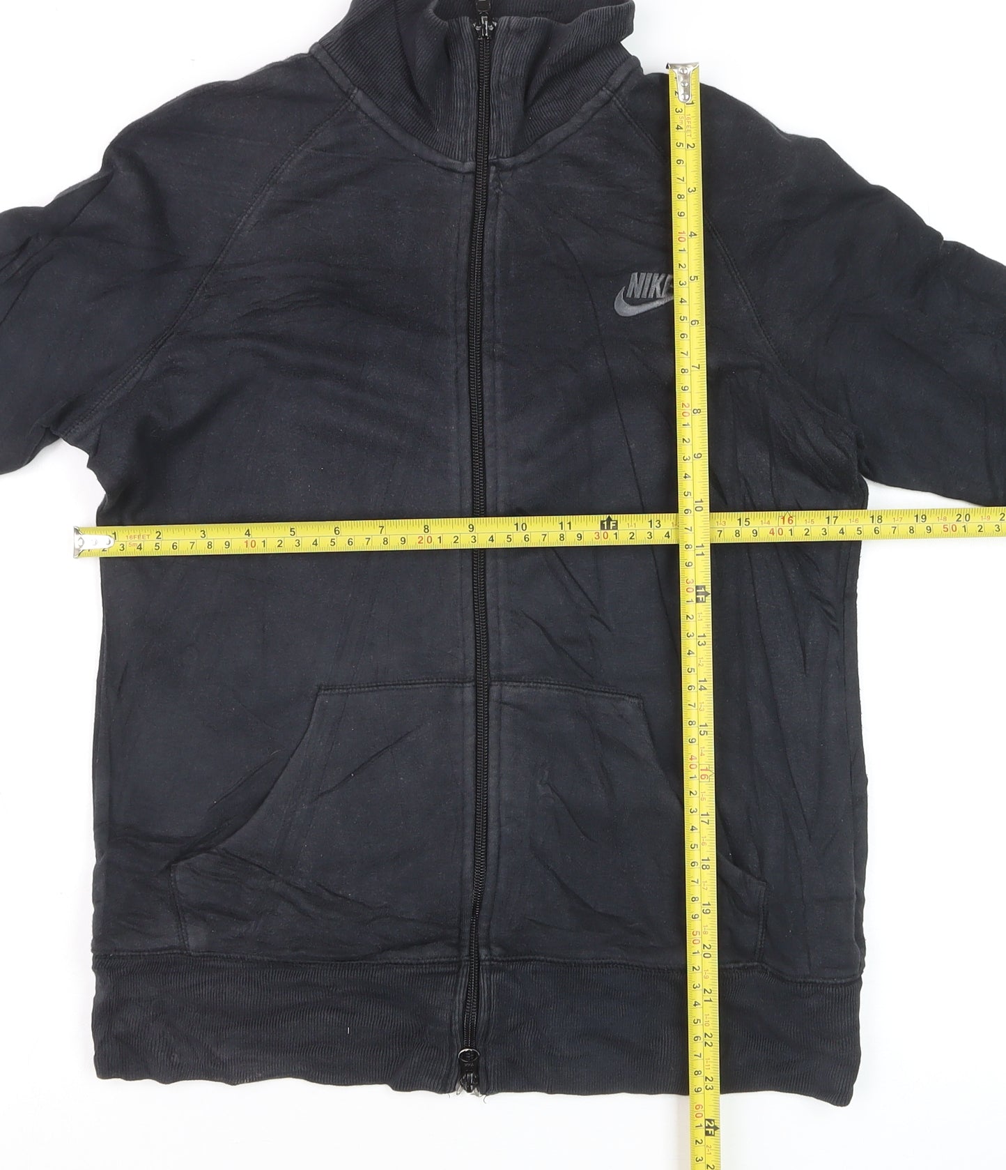 Nike Men's Black Full Zip Fleece Sweatshirt L Regular Sportswear