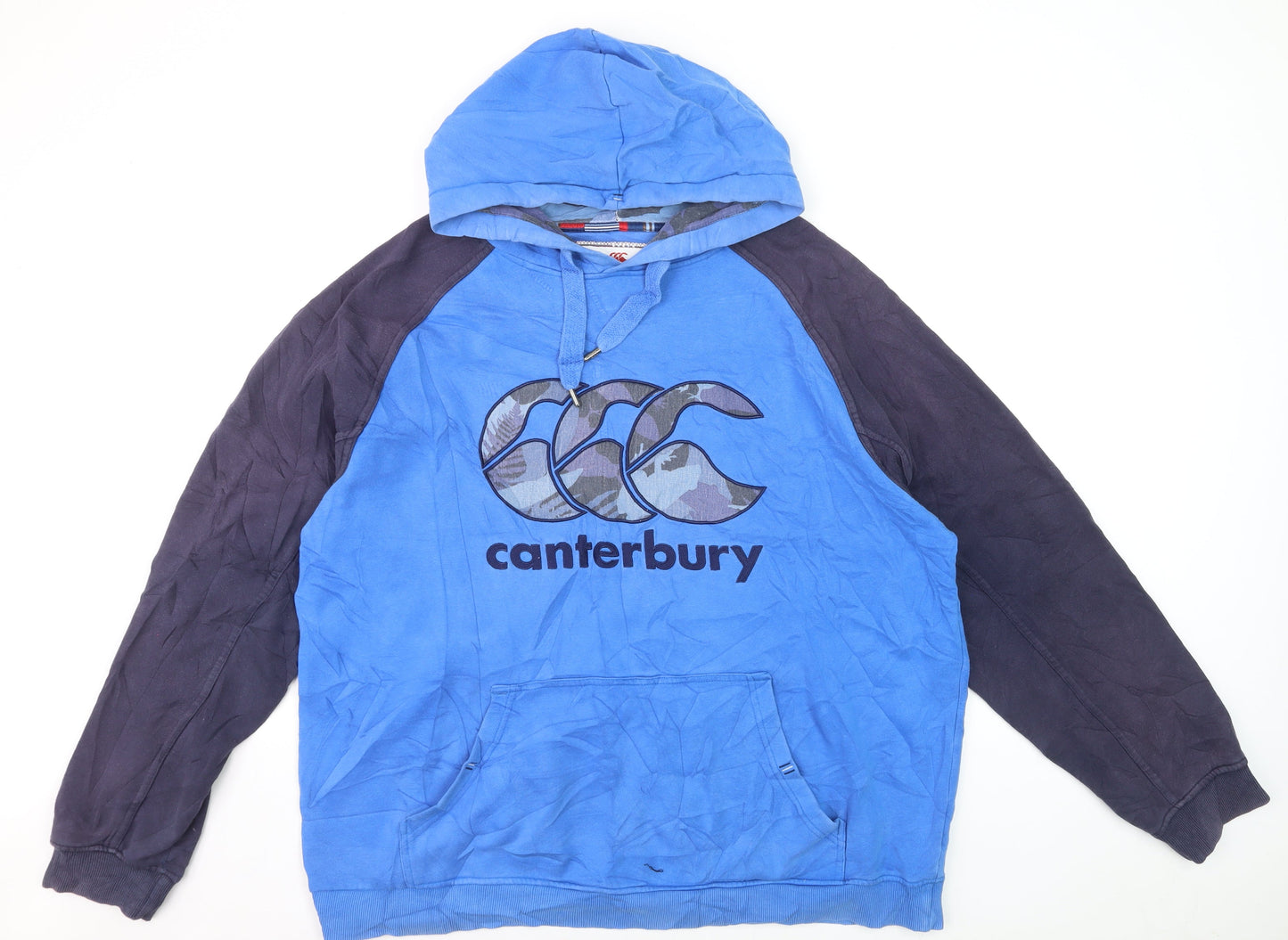 Canterbury Mens Blue 2XL Pullover Hoodie Uglies Logo Sportswear