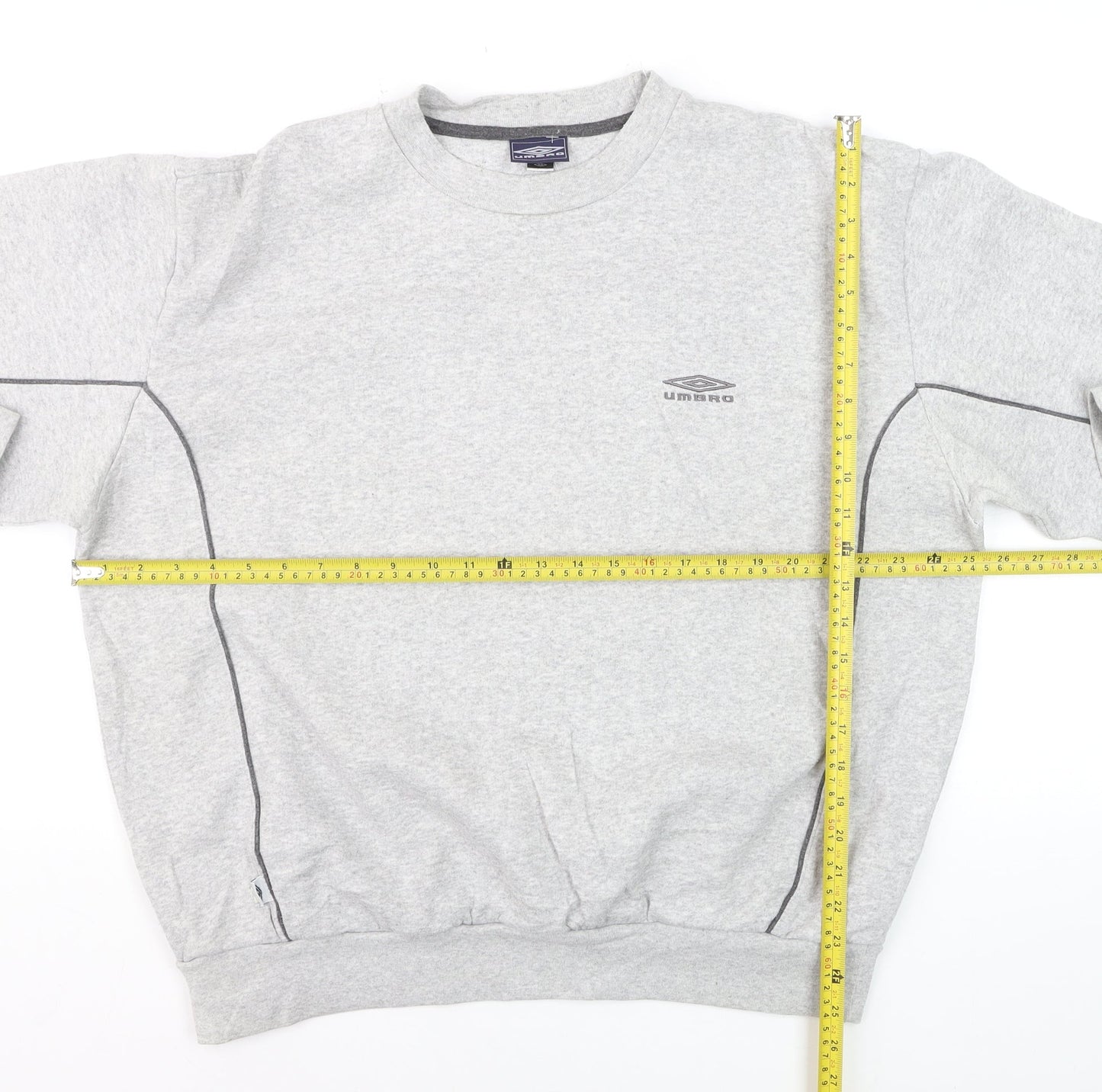 Umbro Men's Grey Pullover Sweatshirt L Crew Neck Sportswear