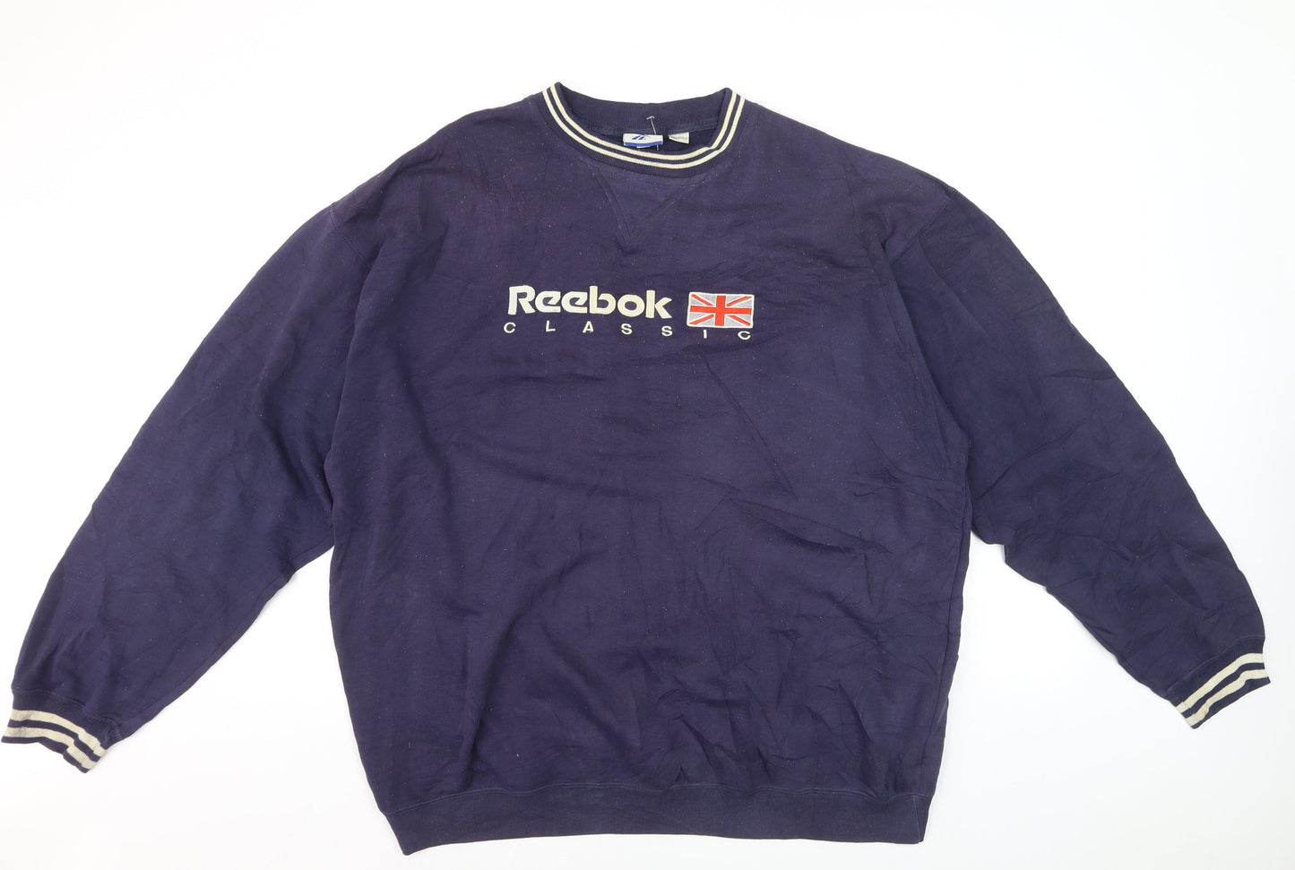 Reebok Classic Men's Blue XL Pullover Sweatshirt Crew Neck Fleece