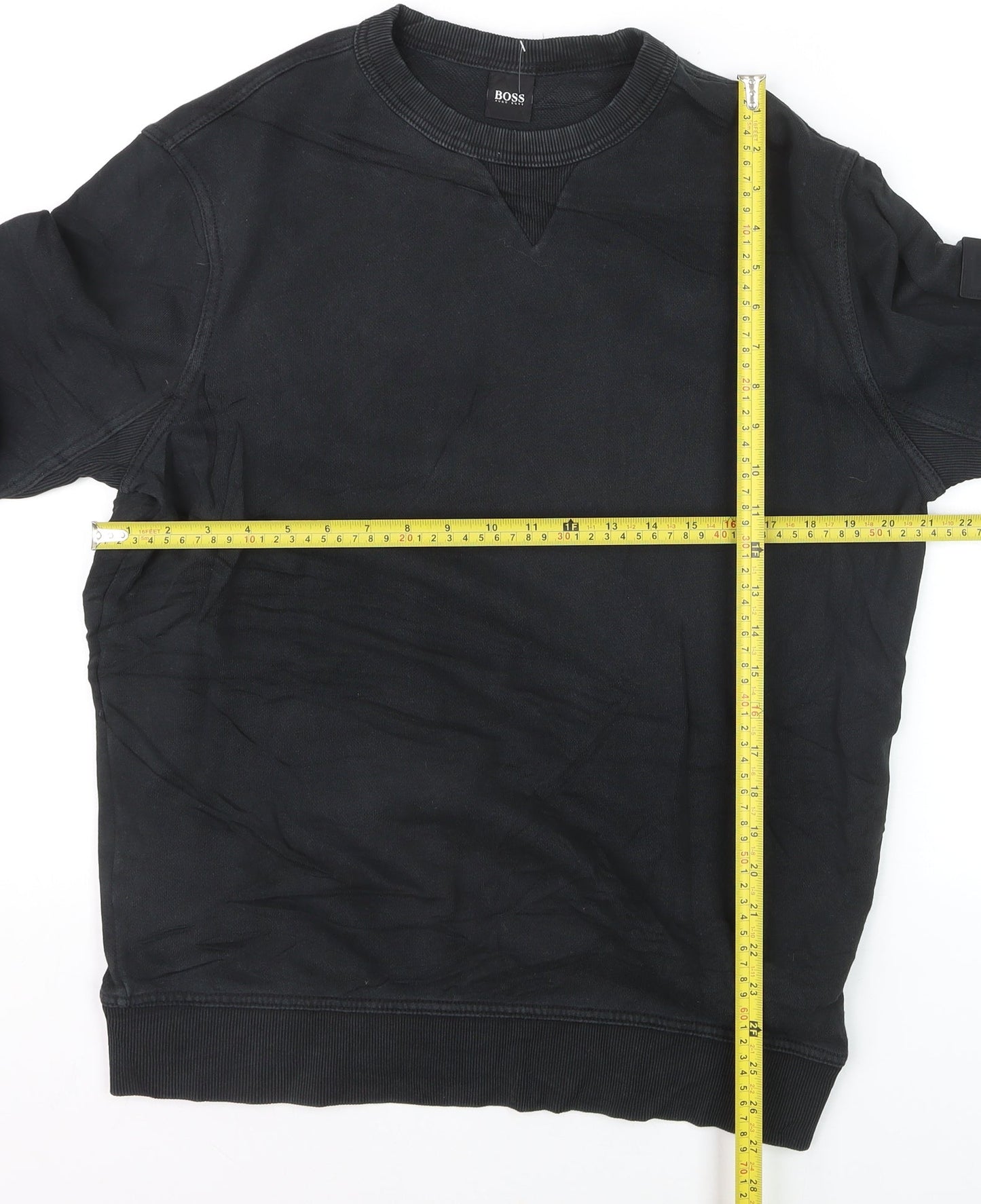 Hugo Boss Men's Black Crew Neck Pullover Sweatshirt M