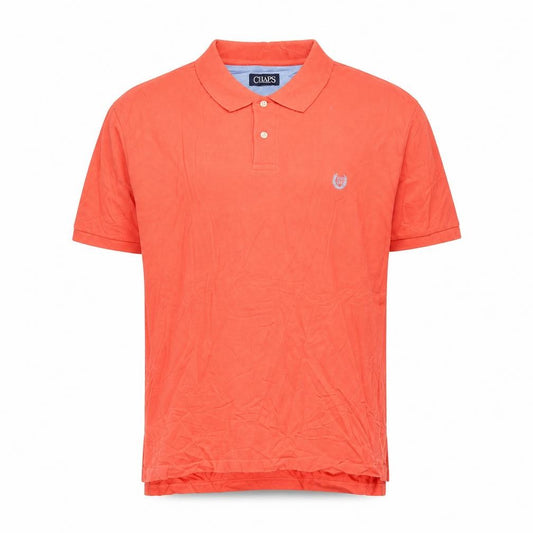 Chaps Mens Orange XL Regular Fit Short Sleeve Cotton Polo Shirt
