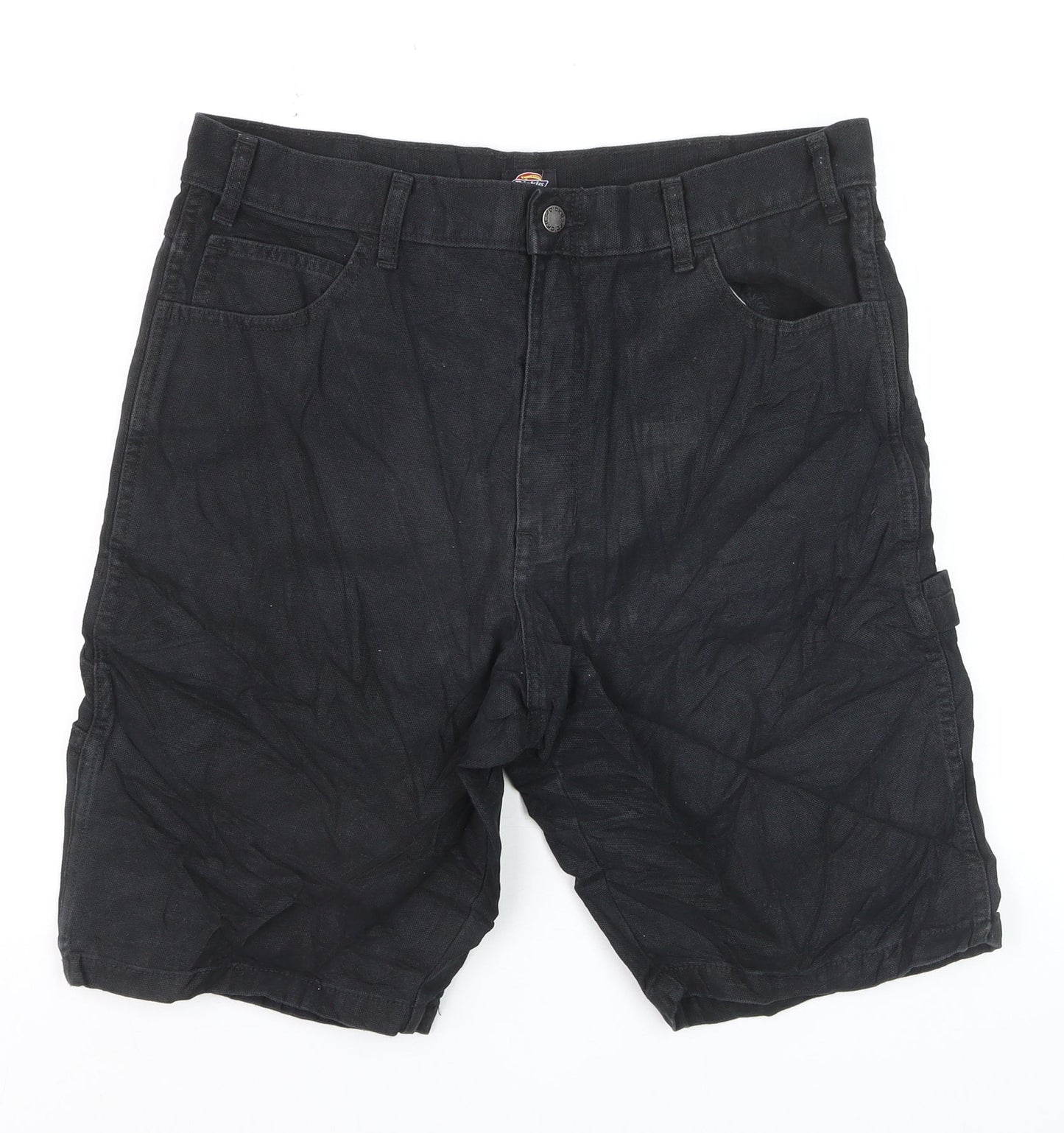 Dickies Men's Black Cotton Cargo Work Shorts Size 34 Regular Fit