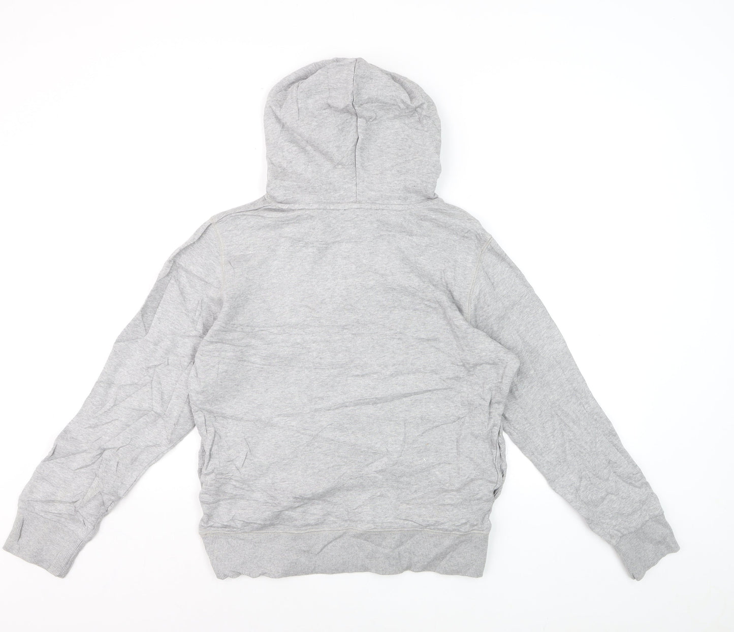 Diesel Women Grey Pullover Hoodie Size 14 Cotton Graphic Print
