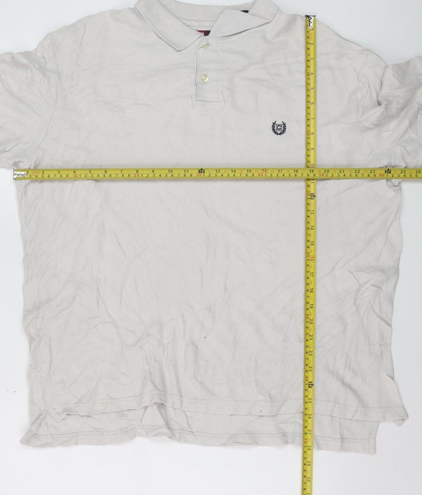 Chaps Men's Beige Cotton Collared XL Polo T-Shirt